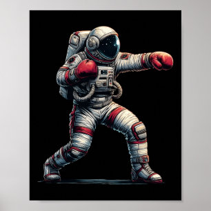 Poster Astronaut Muay Thai Boxe Kickboxing Meninos Homens