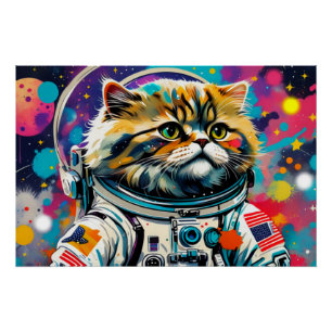 PÔSTER ASTRONAUT PERSIAN CAT