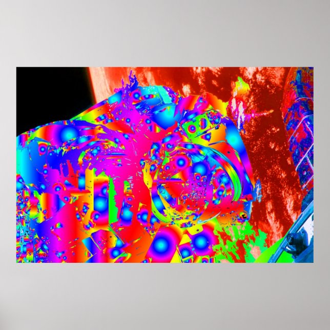 Pôster Astronauta abstrato (Frente)