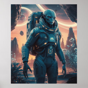Poster Astronauta Alien