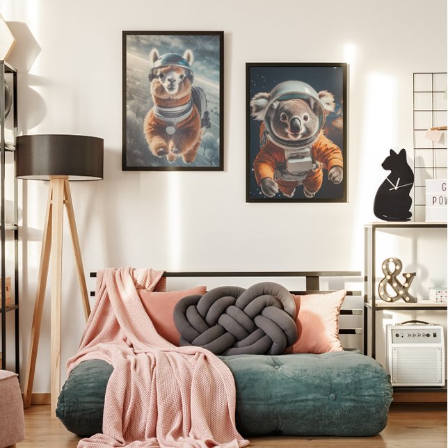 Poster Astronauta Alpaca (Criador carregado)