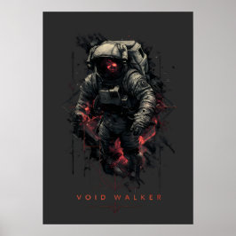 Poster Astronauta Andarilho do Vazio Heavy Metal
