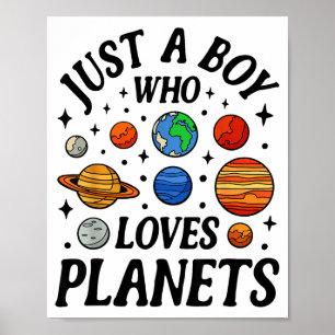 Poster Astronauta Apenas Um Menino Que Ama Planetas Siste