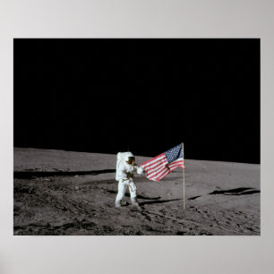 Poster Astronauta Apollo 12 na Lua