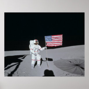 Poster Astronauta Apollo 14 na Lua