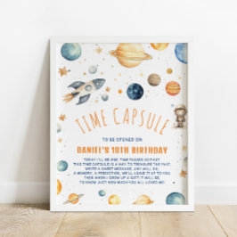 Poster Astronauta Astronauta Outer Space Time Capsule Boy
