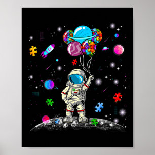 Poster Astronauta Bylloon Quebra-cabeça Espacial Autismo