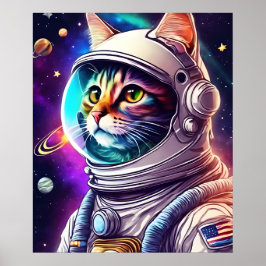 Poster Astronauta Cat