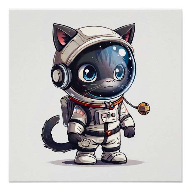 Pôster Astronauta Cat (Frente)