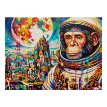 ASTRONAUTA-CHIMPANZÉ STEAMPUNK 3