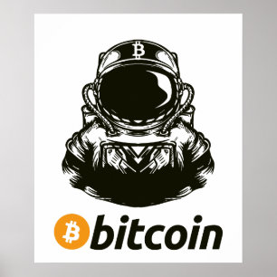 Poster Astronauta Cripto BITCOIN