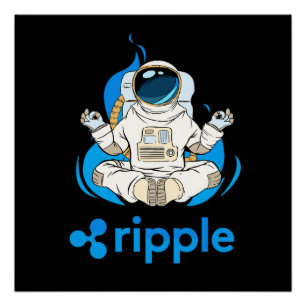 Pôster Astronauta Criptomoeda-Criptomoeda-Crypto Ripple X