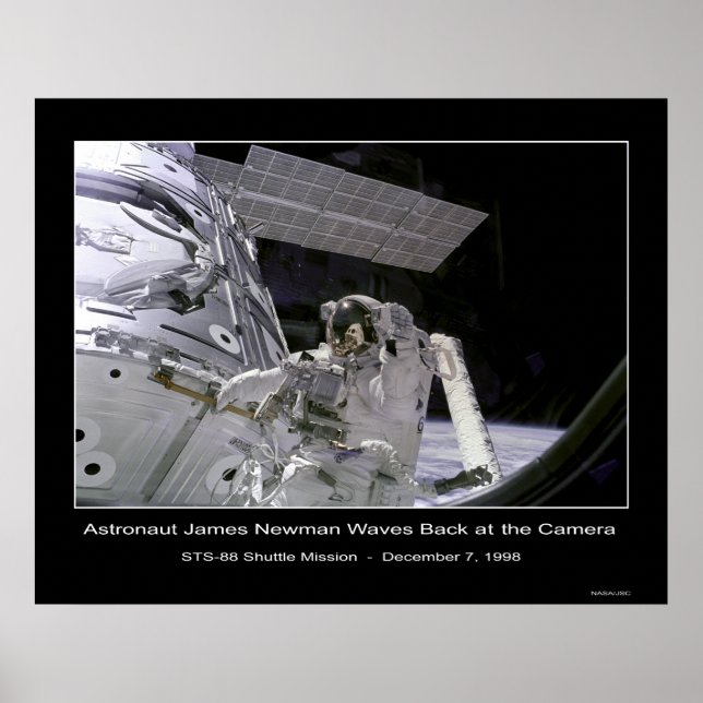 Poster Astronauta da NASA, Newman retorna à câmera (Frente)