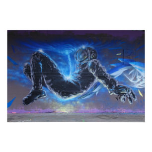 Pôster Astronauta de grafite
