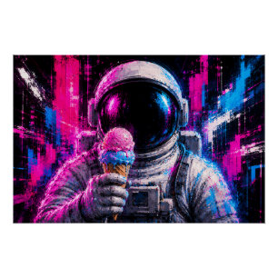 Pôster Astronauta de Sorvete