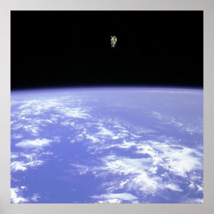 Pôster astronauta do Livre-vôo