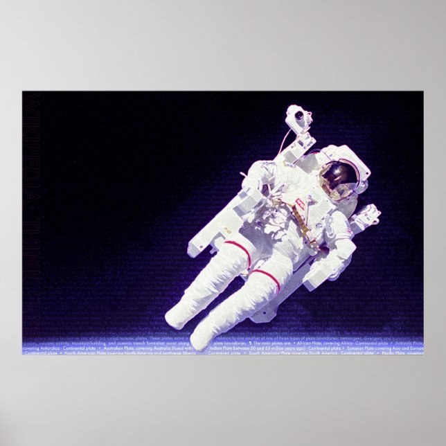 Poster Astronauta dos Estados Unidos (Frente)