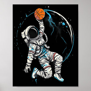 Poster Astronauta Dra, jogador de basquete de Trabalho de