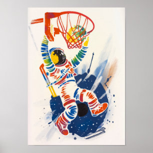 Poster Astronauta Dunking
