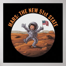 Poster Astronauta em Marte