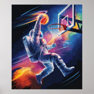 Poster Astronauta enterra a bola