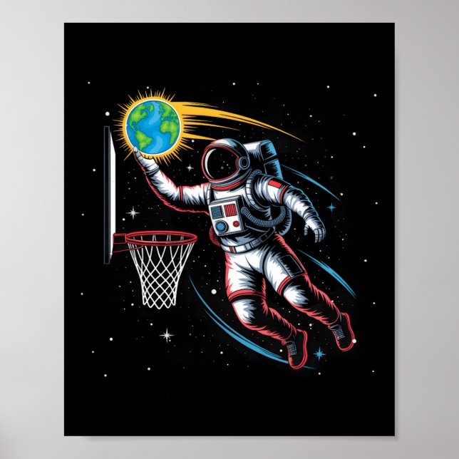 Poster Astronauta Enterrando Um Esqueleto No Espaço Da Ga (Frente)