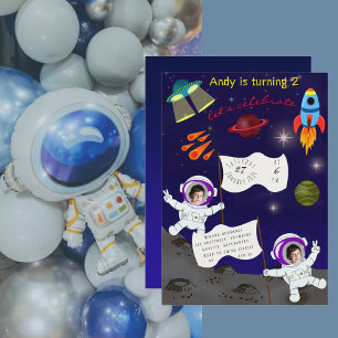 Pôster Astronauta Espacial Astronauta de Aniversário Post