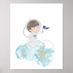 Poster Astronauta Espacial Kids Adventure