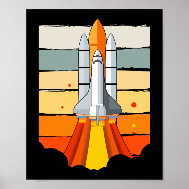 Poster Astronauta Espacial Retro (Frente)