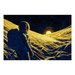 Pôster Astronauta feminino