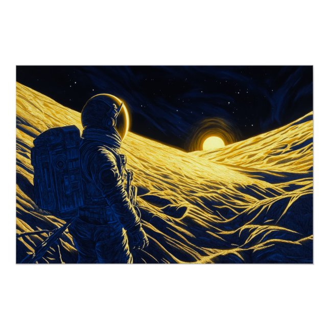 Pôster Astronauta feminino (Frente)