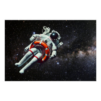 Pôster Astronauta Flutuante