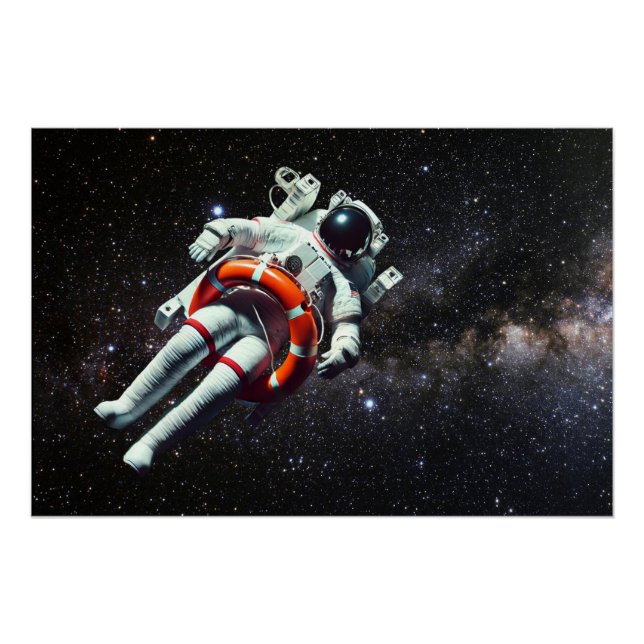 Pôster Astronauta Flutuante (Frente)
