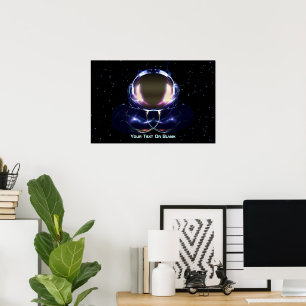 Poster Astronauta Fractal