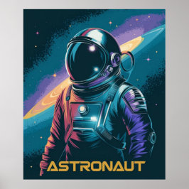 Poster Astronauta Futurística