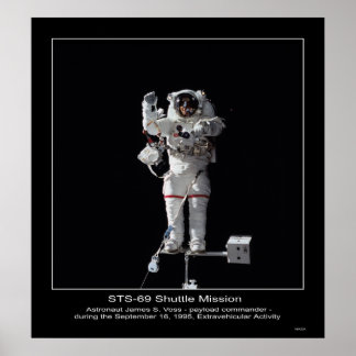 Pôster Astronauta James S. Voss Outer Space Walk
