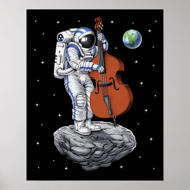 Poster Astronauta - Jogador Duplo Bass (Frente)