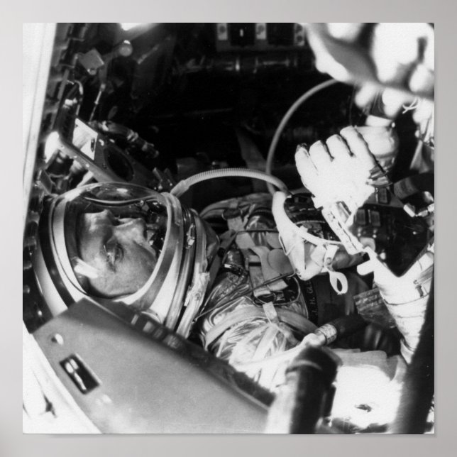 Pôster Astronauta John Glenn dentro Amizade 7 (Frente)