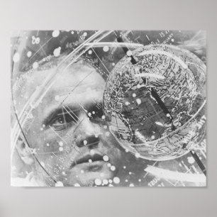 Pôster Astronauta John Glenn que treina para a amizade 7