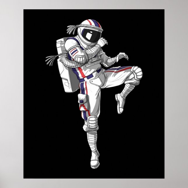 Poster Astronauta Muay Tailandês (Frente)