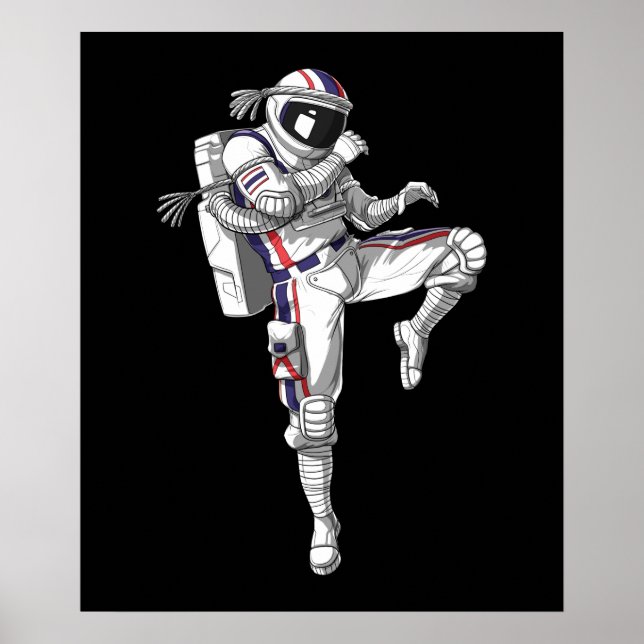 Poster Astronauta Muay Tailandês (Frente)