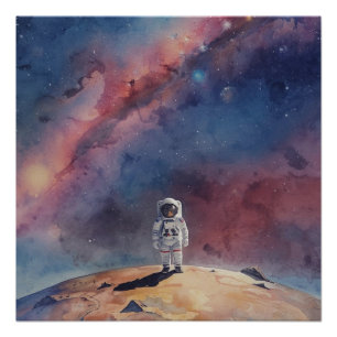 Pôster Astronauta no Espaço