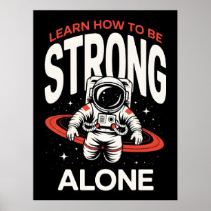 Poster Astronauta no Espaço Explorando o Universo Infinit