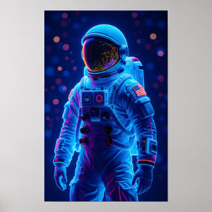 Poster Astronauta No Espaço Profundo