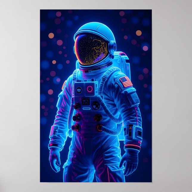 Poster Astronauta No Espaço Profundo (Frente)