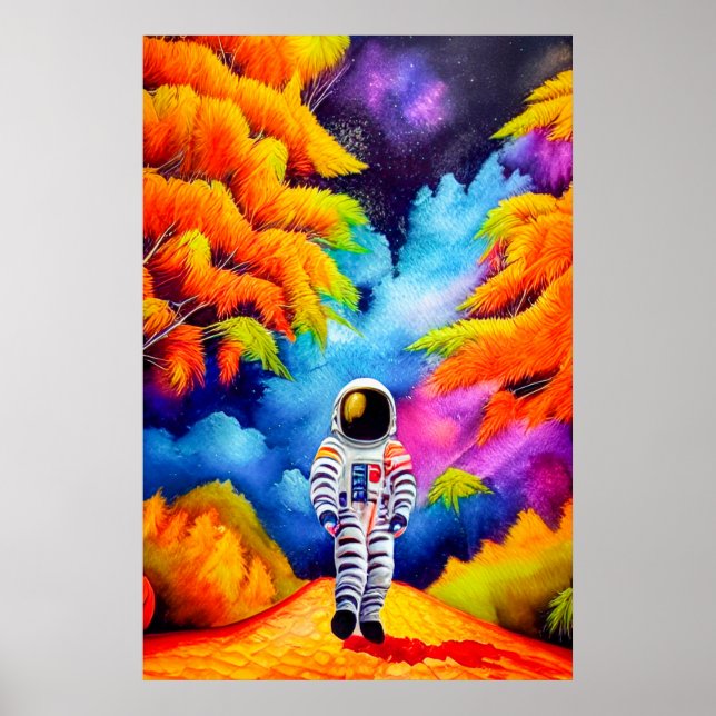 Poster Astronauta no outono (Frente)
