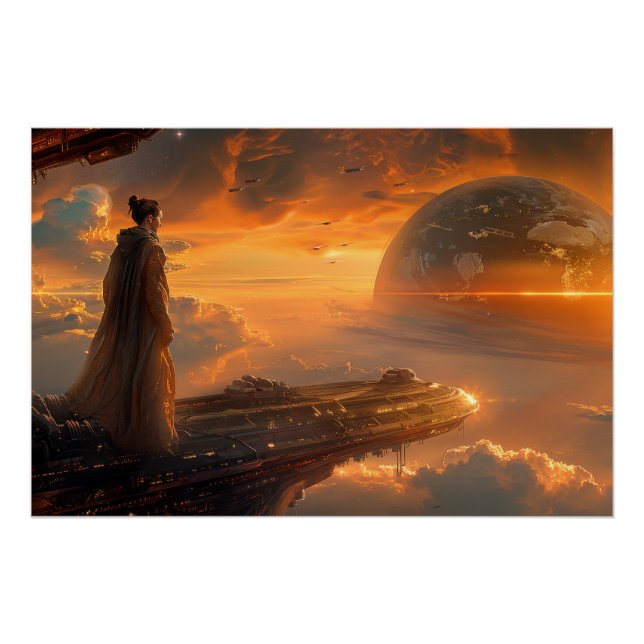 Pôster Astronauta no Viewport (Frente)