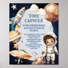 Poster Astronauta Primeira Viagem Em Torno Da Cápsula Do