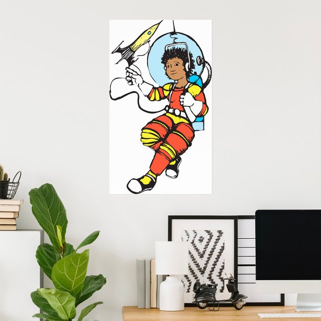 Poster Astronauta Rapariga (Criador carregado)