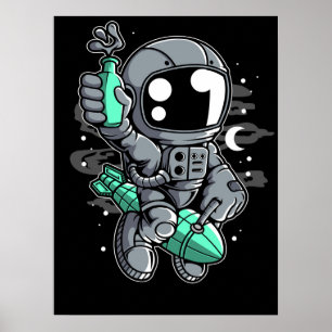 Poster Astronauta Roket Ride